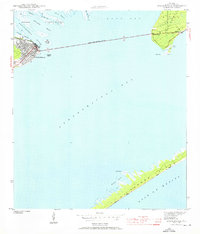 1944 Map of Apalachicola, FL, 1960 Print