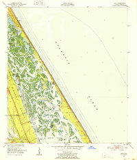 1950 Map of Oak Hill, FL, 1952 Print
