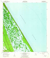 1950 Map of Oak Hill, FL, 1962 Print