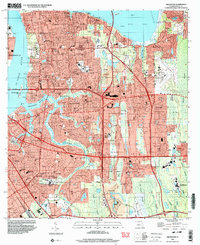 preview thumbnail of historical topo map of Duval County, FL in 1994