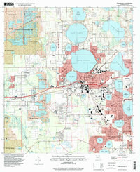 preview thumbnail of historical topo map of Auburndale, FL in 1994