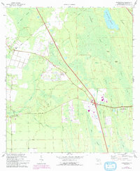 Download a high-resolution, GPS-compatible USGS topo map for Bakersville, FL (1992 edition)