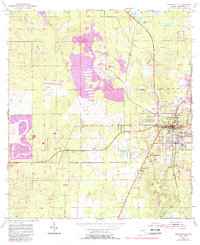 1954 Map of Brooksville, FL, 1988 Print