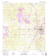 1954 Map of Brooksville, FL, 1988 Print