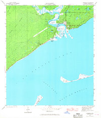 1943 Map of Carrabelle, 1968 Print