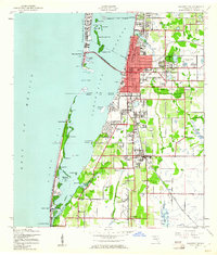 1943 Map of Clearwater, 1961 Print