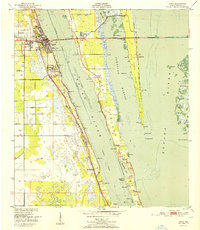 1951 Map of Cocoa Beach, FL