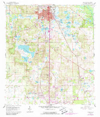 Download a high-resolution, GPS-compatible USGS topo map for Dade City, FL (1988 edition)