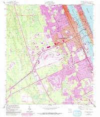 Download a high-resolution, GPS-compatible USGS topo map for Daytona Beach, FL (1993 edition)