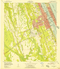 1952 Map of Daytona Beach, FL, 1956 Print