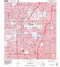 preview thumbnail of historical topo map of Broward County, FL in 1995