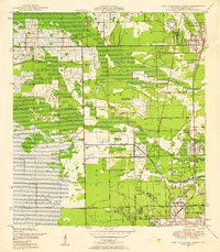 historical topo map of Broward County, FL in 1945