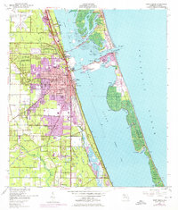 1949 Map of Fort Pierce, FL, 1976 Print