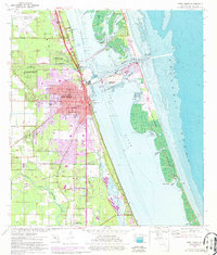 1949 Map of Fort Pierce, FL, 1975 Print