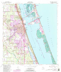 1949 Map of Fort Pierce, FL, 1984 Print