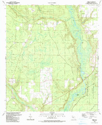preview thumbnail of historical topo map of Calhoun County, FL in 1990