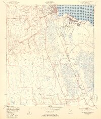 1949 Map of Green Cove Springs, 1953 Print