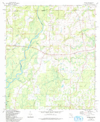 preview thumbnail of historical topo map of Holmes County, FL in 1982