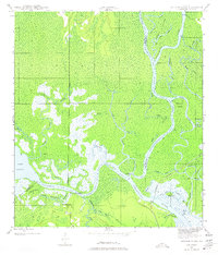 1943 Map of Jackson River, 1975 Print
