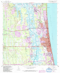 Download a high-resolution, GPS-compatible USGS topo map for Jacksonville Beach, FL (1992 edition)