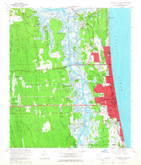 Download a high-resolution, GPS-compatible USGS topo map for Jacksonville Beach, FL (1966 edition)