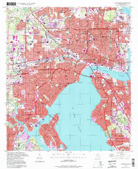 preview thumbnail of historical topo map of Jacksonville, FL in 1994