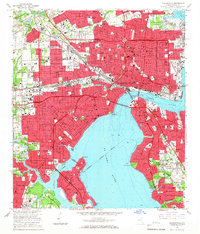 preview thumbnail of historical topo map of Jacksonville, FL in 1964