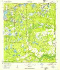 1949 Map of Interlachen, FL, 1953 Print