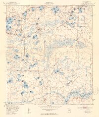 1949 Map of Interlachen, FL, 1953 Print