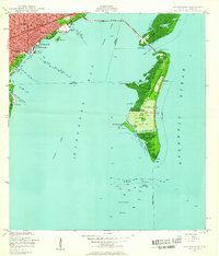 1947 Map of Key Biscayne, 1961 Print