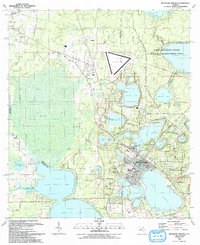 preview thumbnail of historical topo map of Keystone Heights, FL in 1993
