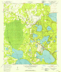 1949 Map of Keystone Heights, 1953 Print