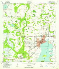 1953 Map of Kissimmee, 1955 Print
