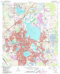 preview thumbnail of historical topo map of Lakeland, FL in 1975