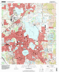 preview thumbnail of historical topo map of Lakeland, FL in 1994