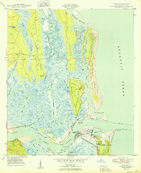 preview thumbnail of historical topo map of Duval County, FL in 1950