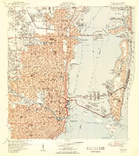 preview thumbnail of historical topo map of Miami, FL in 1950