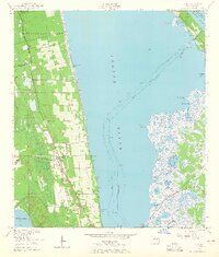 1949 Map of Mims, 1965 Print