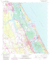 1956 Map of New Smyrna Beach, 1986 Print
