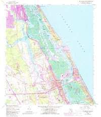 1956 Map of New Smyrna Beach, 1988 Print
