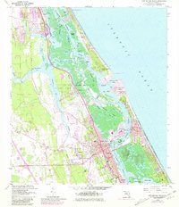 1956 Map of New Smyrna Beach, 1981 Print