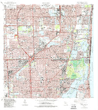 preview thumbnail of historical topo map of North Miami, FL in 1988