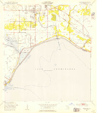 1952 Map of Okeechobee, 1954 Print