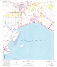 1952 Map of Okeechobee, 1973 Print