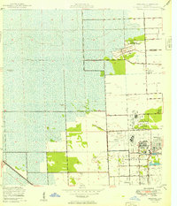 historical topo map of Miami-Dade County, FL in 1949