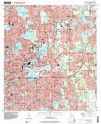 preview thumbnail of historical topo map of Orange County, FL in 1994