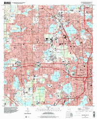 preview thumbnail of historical topo map of Orange County, FL in 1995