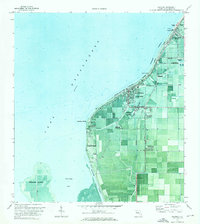 1970 Map of Pahokee, 1976 Print