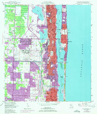 1946 Map of Palm Beach, 1972 Print
