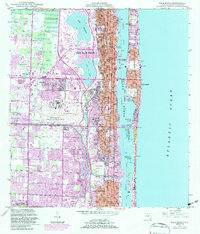1946 Map of Palm Beach, 1983 Print
